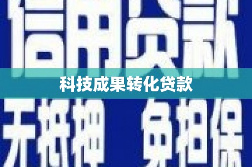 郴州科技成果转化贷款