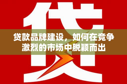 佳木斯贷款品牌建设，如何在竞争激烈的市场中脱颖而出