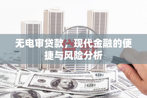 循化无电审贷款，现代金融的便捷与风险分析