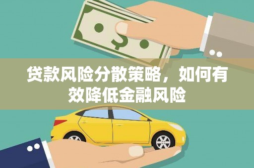 资阳贷款风险分散策略，如何有效降低金融风险