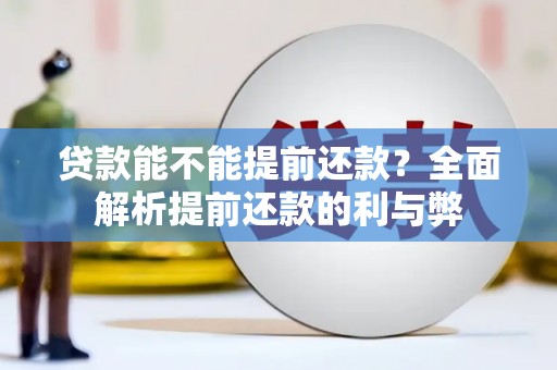 河西贷款能不能提前还款？全面解析提前还款的利与弊