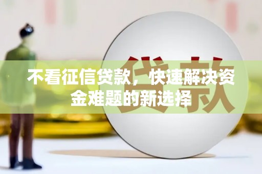 洛扎不看征信贷款，快速解决资金难题的新选择
