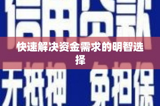 茂林快速解决资金需求的明智选择